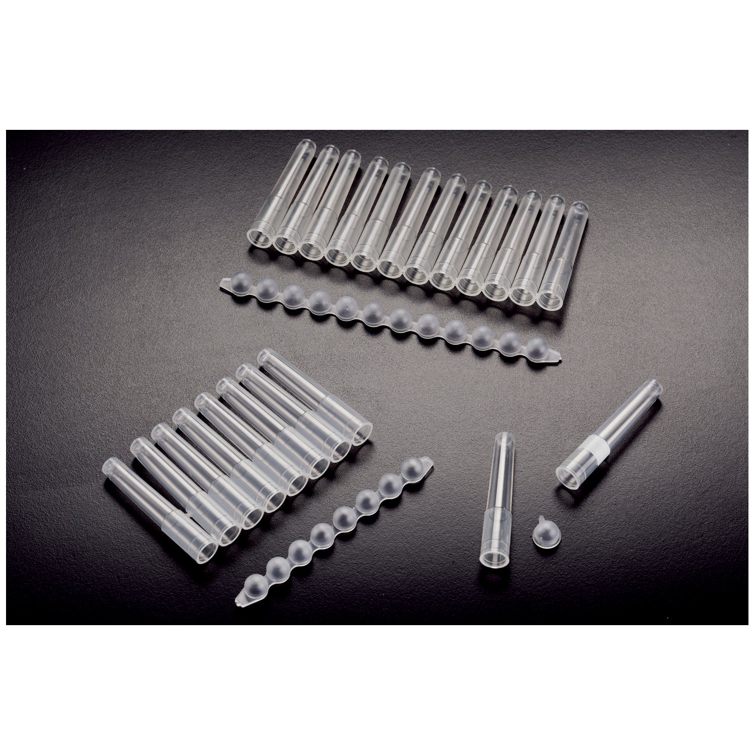 Strip of 12 Tubes, No Writing Surface, Non-Sterile, 80/bg, 5 bg/cs