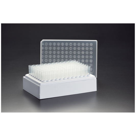 Rack with 8 Strips of 12 Tubes, Non-Sterile, 10/cs
