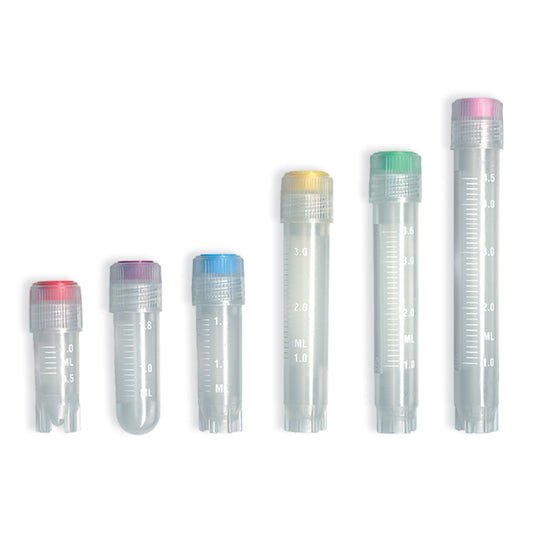 Vial, Lip Seal, External Thread, 2mL Volume, Round Bottom, 100/bg, 10 bg/cs