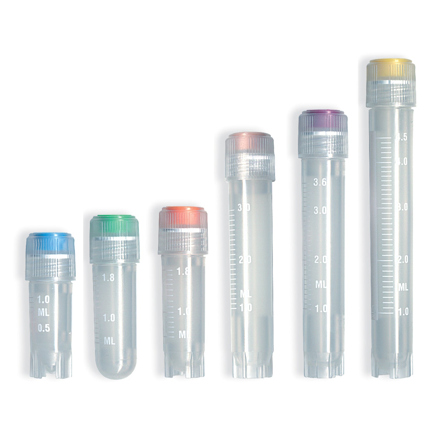 Vial, Silicone Washer Seal, External Thread, 3mL Volume, Self-Standing, Silicone Washer Seal, 100/bg, 10 bg/cs
