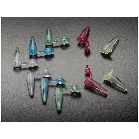 Reaction Tube, 200ul Red, Flat Top & No Contamination Shield, 1000/pk