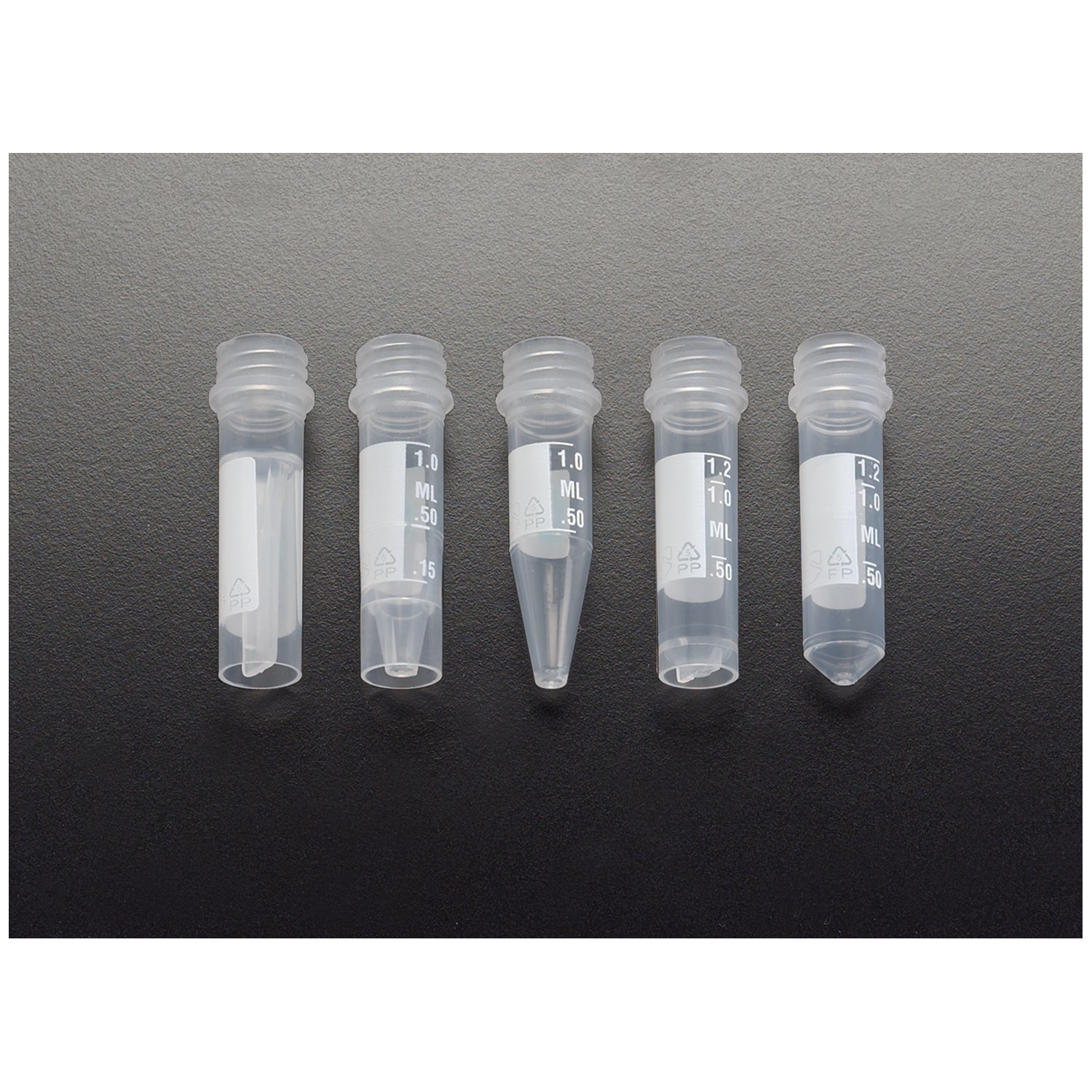 1.5mL Graduated Tube, Self-Standing, White Marking Area For Sample ID, 1000/cs (Limited Quantities Available when Ordering)