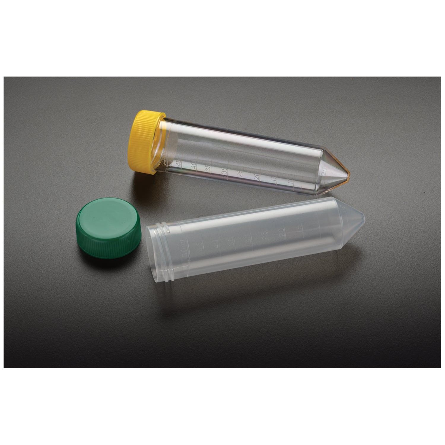 50mL Centrifuge Tube, Non-Sterile, Polypropylene, Yellow Cap, 25/rack, 20 rack/cs