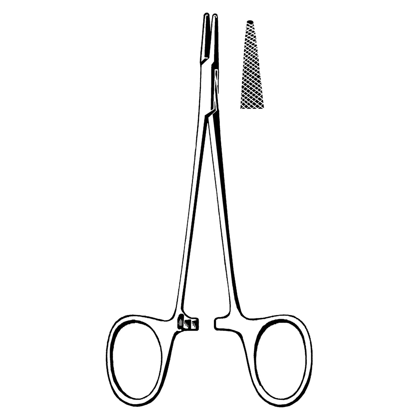 Webster Needle Holder, Serrated, 5.25" (DROP SHIP ONLY)