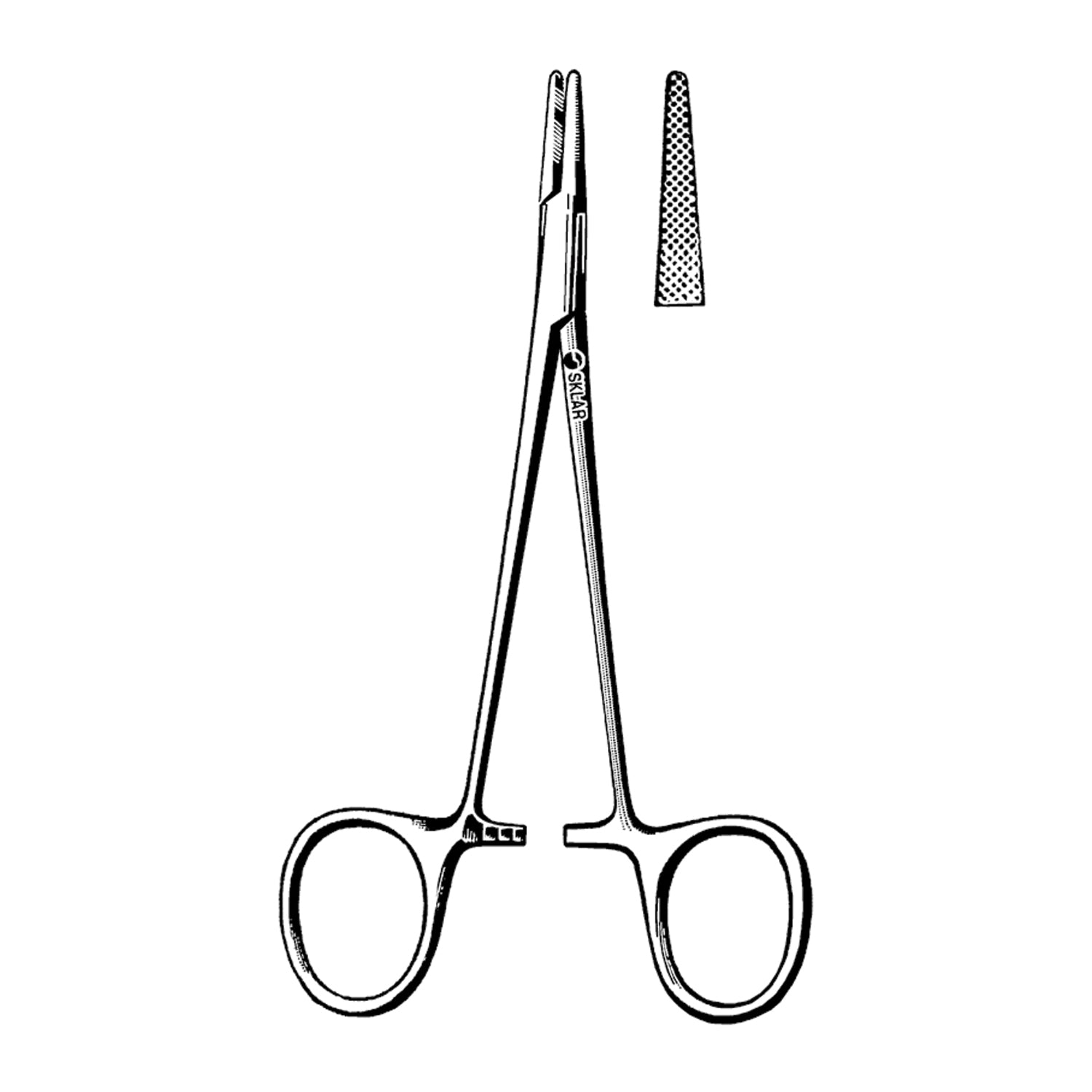 Baumgartner Needle Holder, Serrated, 5.25" (DROP SHIP ONLY)
