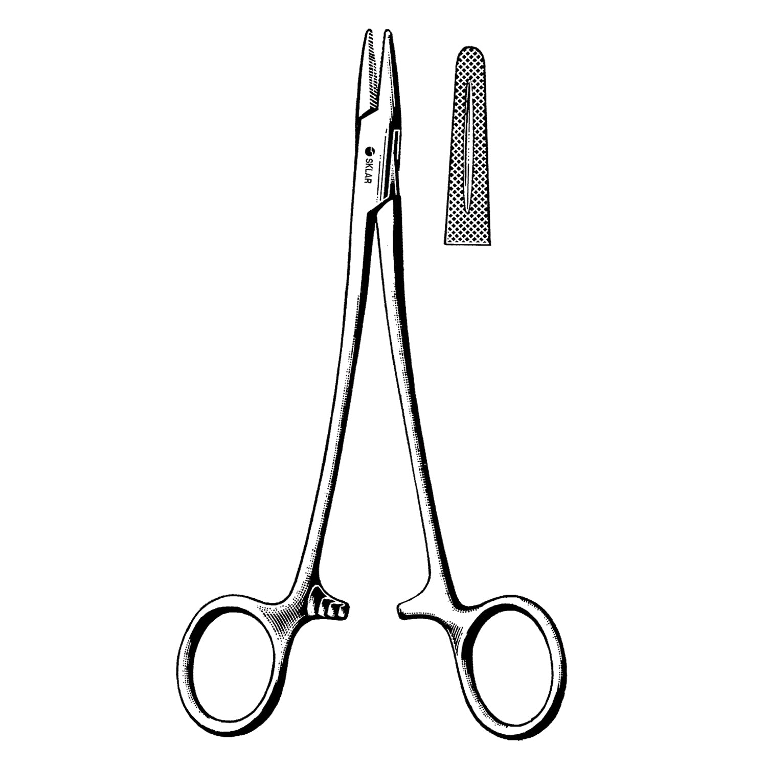 Mayo-Hegar Needle Holder, Cross Serrated, 5.25" (DROP SHIP ONLY)