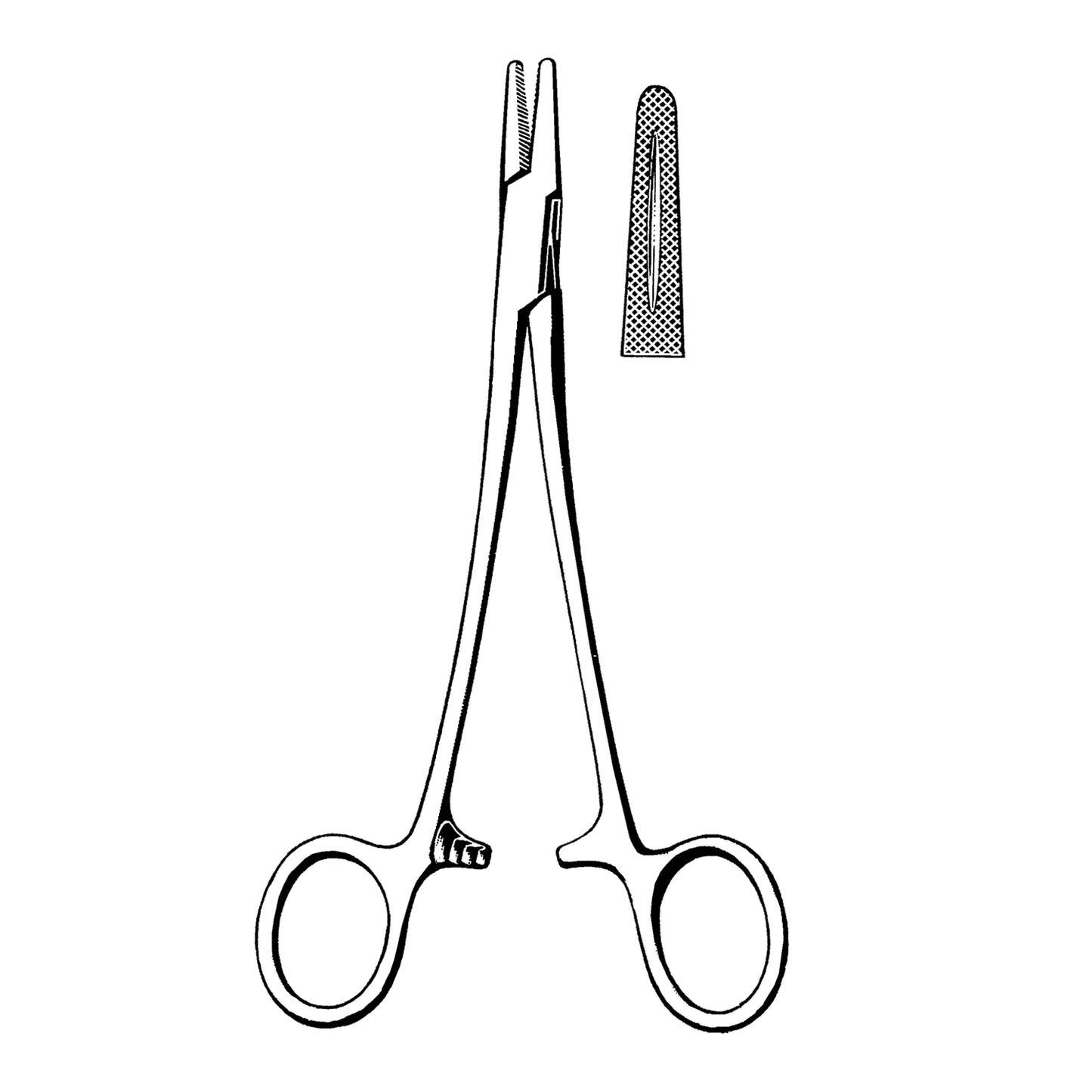 Mayo-Hegar Needle Holder, Cross Serrated, 7" (DROP SHIP ONLY)