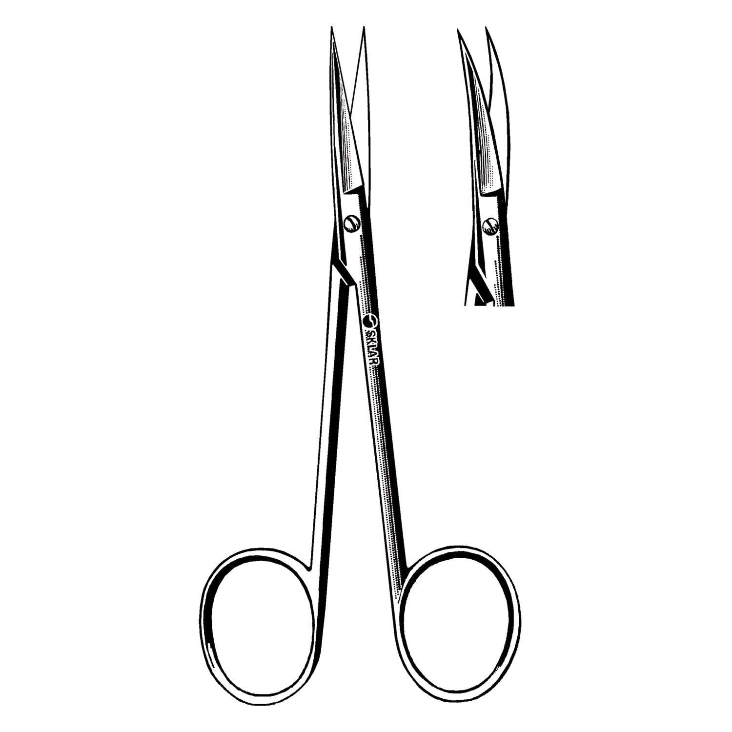 Iris Scissors, Curved, Sharp/Sharp, 3.5" (DROP SHIP ONLY)