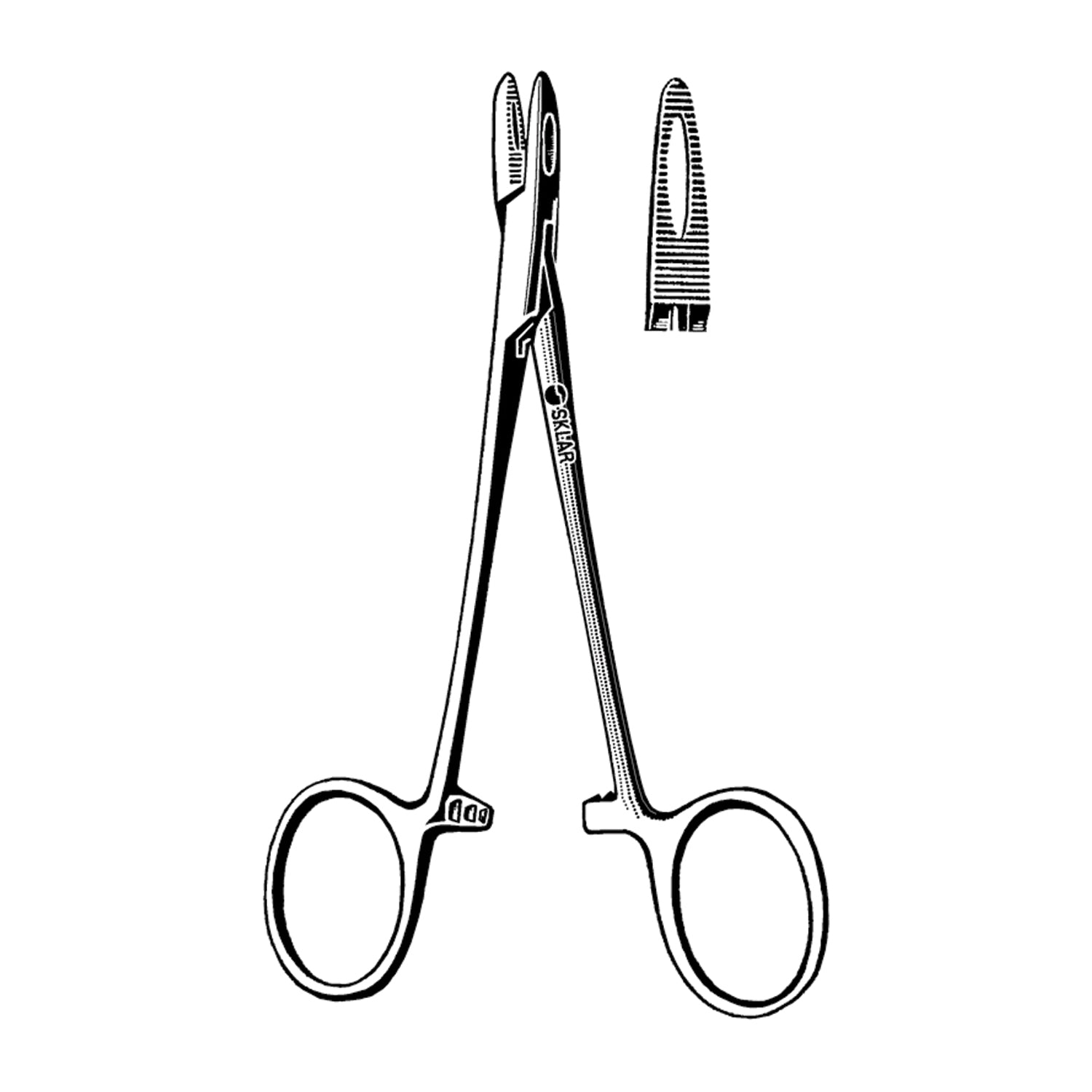 Collier Needle Holder, Fenestrated Jaw, 5.25" (DROP SHIP ONLY)
