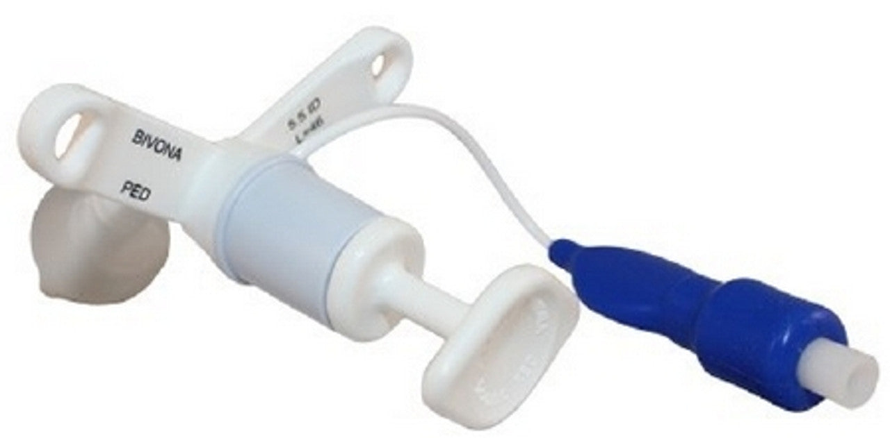 Trach Tube, Pediatric, Cuffed, Aire-Cuf, Straight Neck Flange, 5.5mm ID x 8.0mm OD x 46mm L (US Only) (Item on Manufacturer Backorder - Inventory Limited when Available)