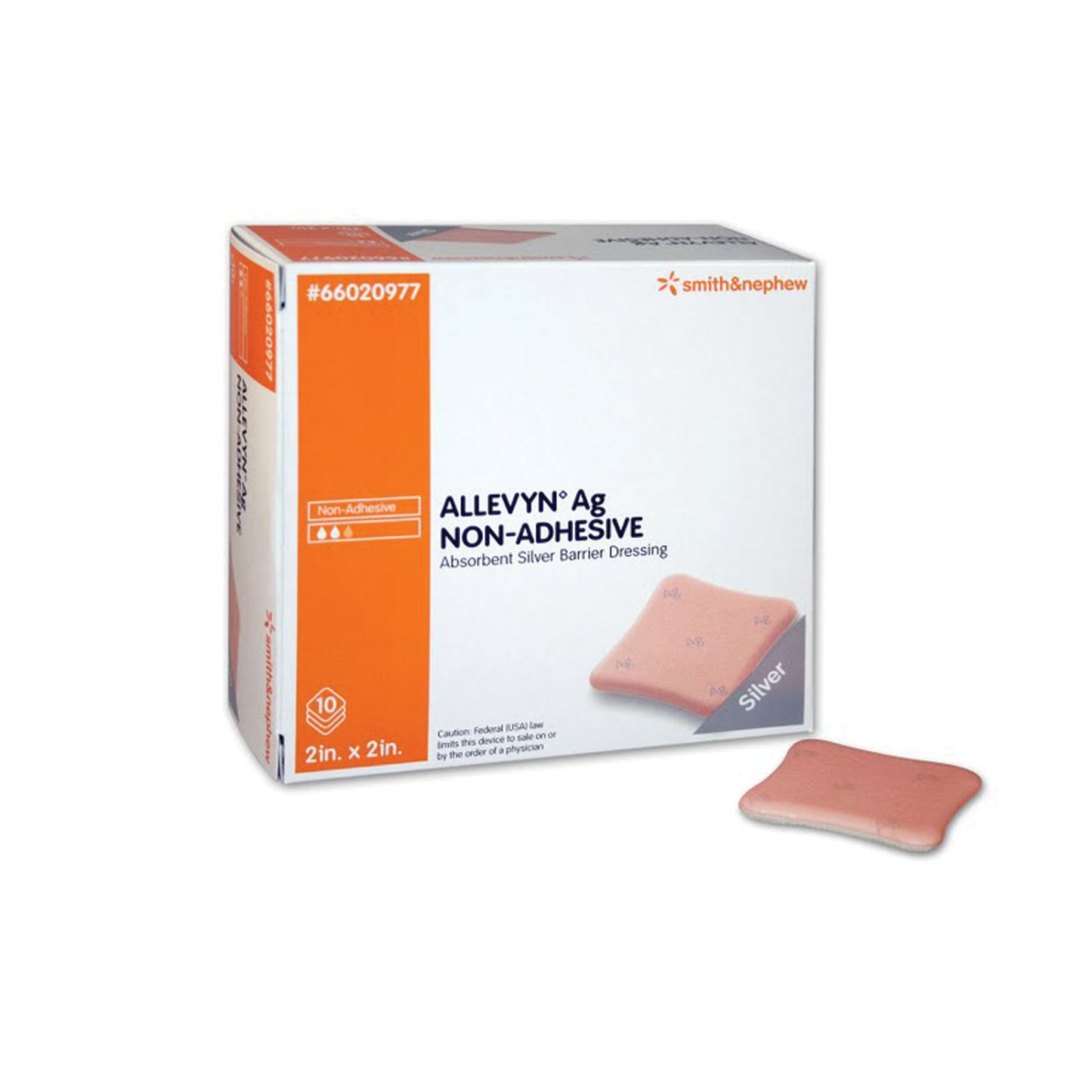 Non-Adhesive Dressing, Hydrocellular, 2" x 2", 10/bx, 6 bx/cs (US Only)