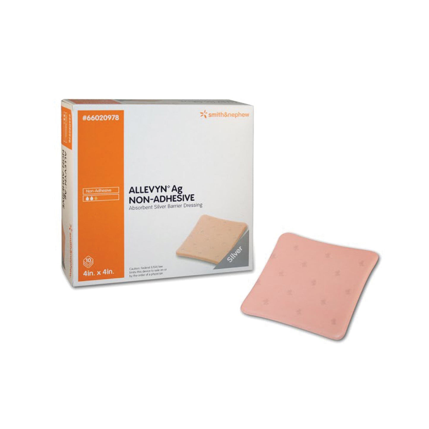 Non-Adhesive Dressing, Hydrocellular, 4" x 4", 10/bx, 7 bx/cs (US Only)