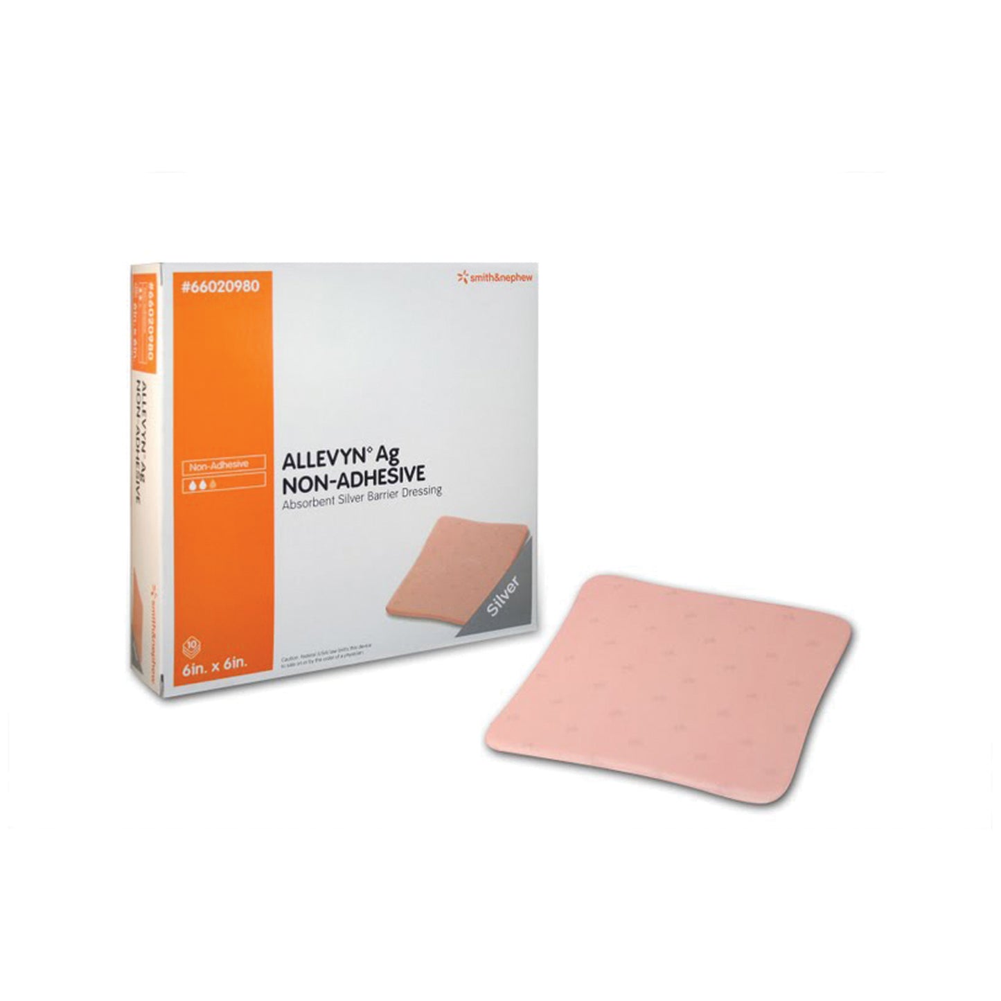 Non-Adhesive Dressing, Hydrocellular, 6" x 6", 10/bx, 3 bx/cs (US Only)