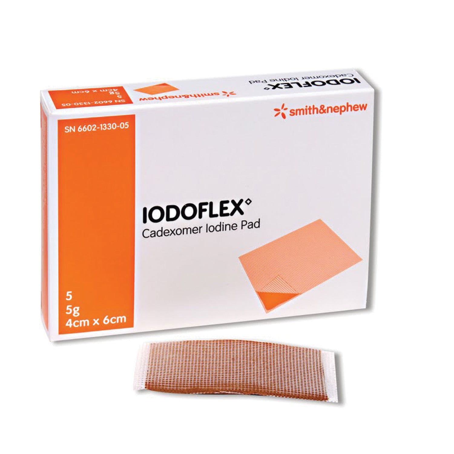 Iodoflex Wound Pad, 5 x 5gm (0.9% Cadexomer iodine), 5/bx, 12 bx/cs (US Only)