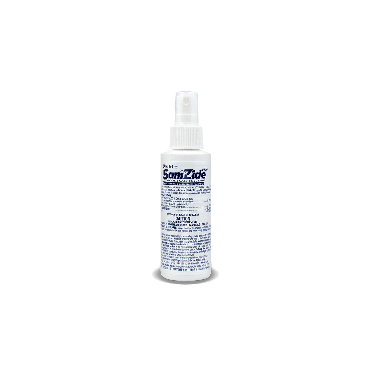 SaniZide Plus, 4 oz. Bottle with Sprayer, 24/cs (Not Available for Sale into Canada)