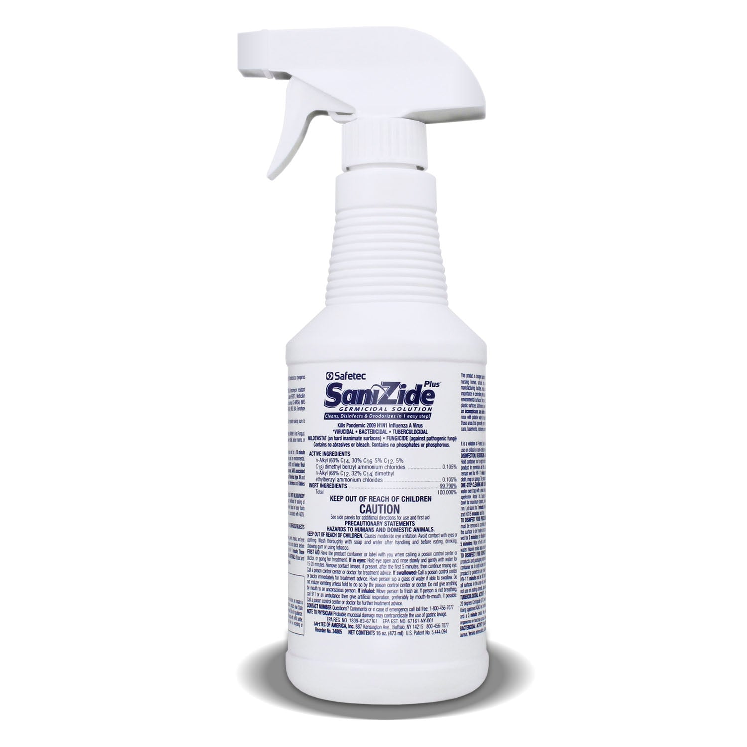 SaniZide Plus, 32 oz. Bottle with Sprayer, 6/cs (Not Available for Sale into Canada)
