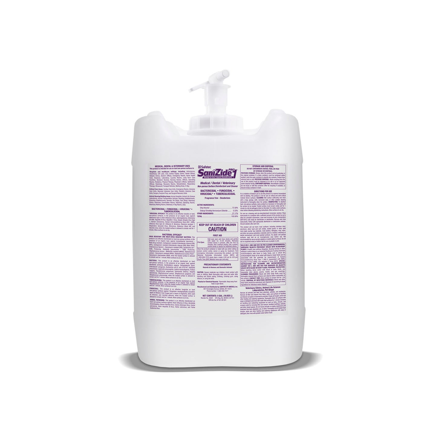 SaniZide Pro 1, Wipes, 50 Gallon Carboy (Item is considered HAZMAT and cannot ship via Air or to AK, GU, HI, MP, PR, VI) (Not Available for Sale into Canada)
