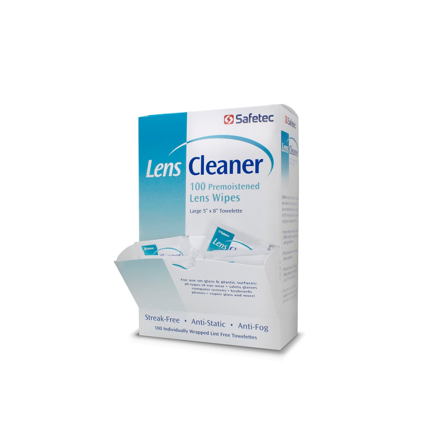 Lens Cleaner Wipes, 100/bx, 10 bx/cs