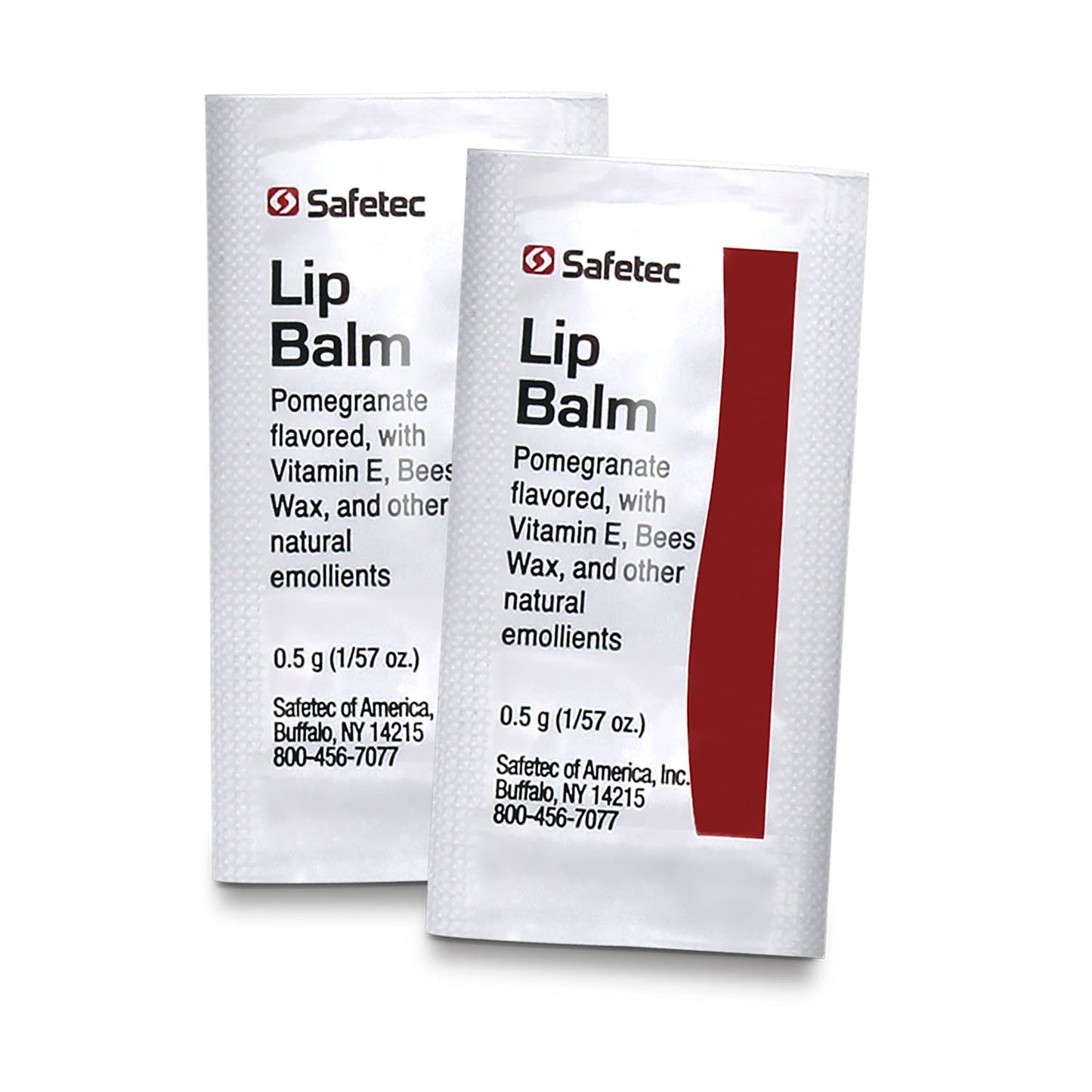 Lip Balm, .5g Pouch, Pomegranate Flavored, 144 pch/bx, 12 bx/cs