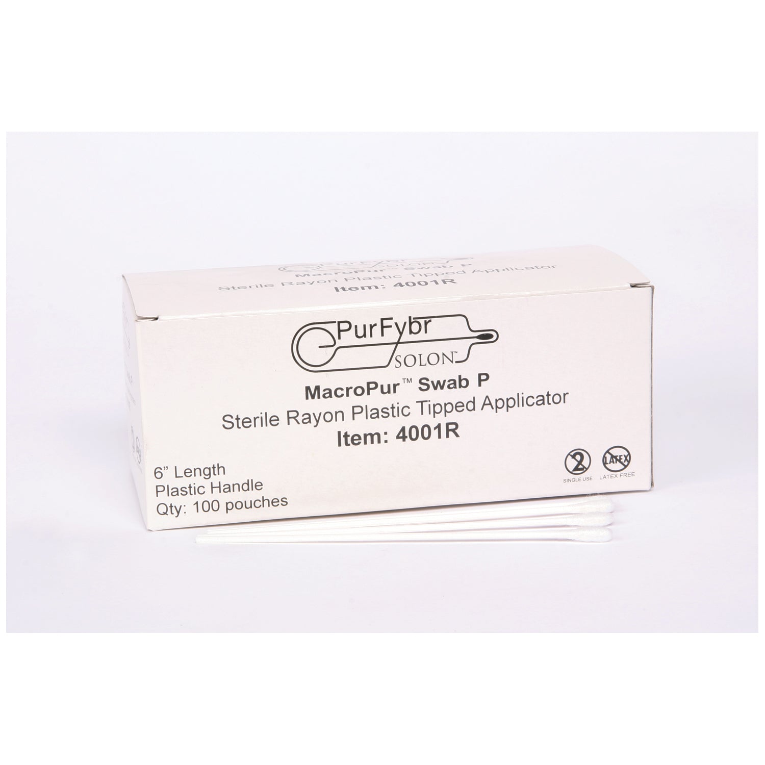 Plastic Shaft Collection Swab, 6"L, Sterile, 1/pk, 100 pk/bx, 10 bx/cs