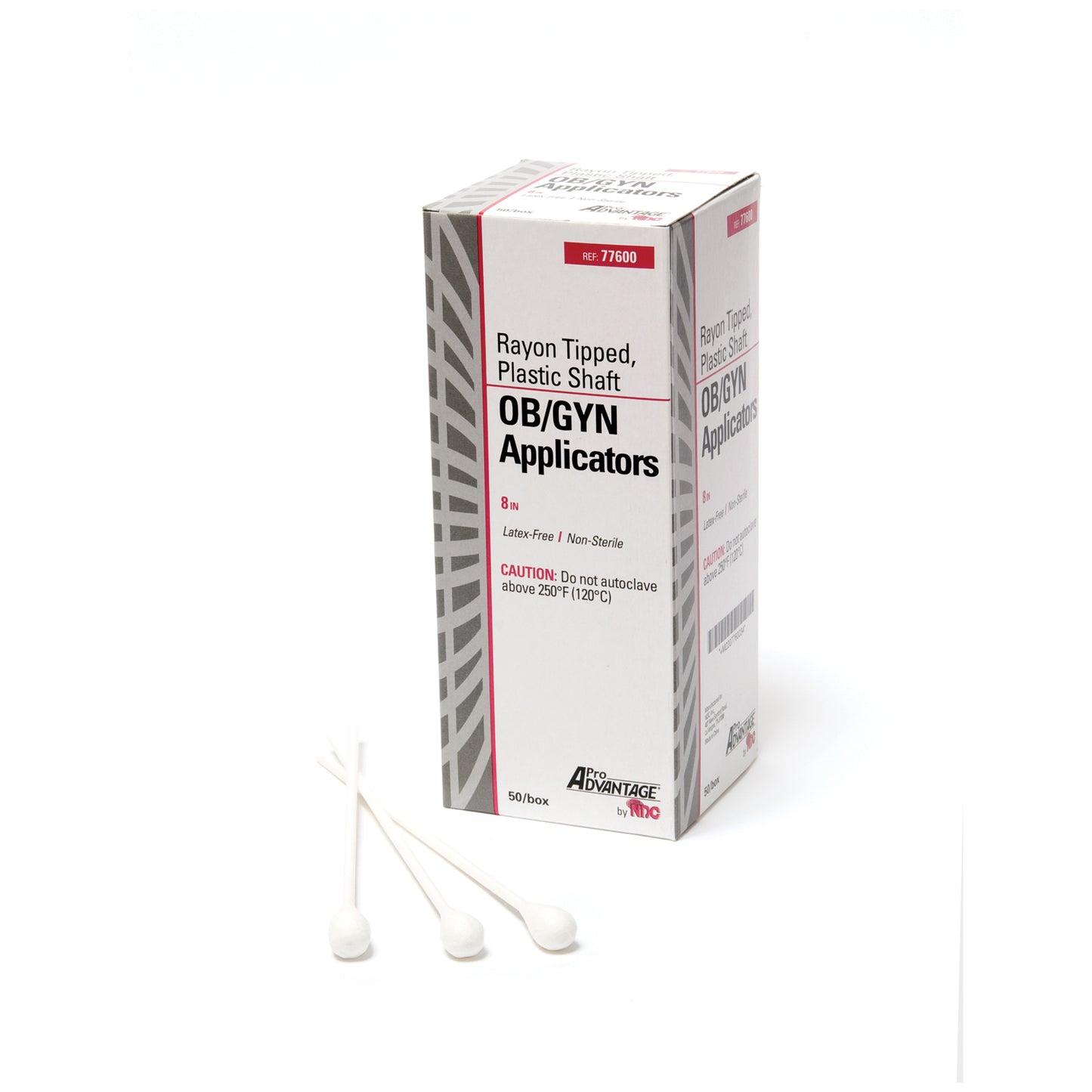 OB/ GYN Applicator, 8", Rayon Tipped, Plastic Shaft, 50/bx, 10 bx/cs (60 cs/plt) (Not Available for sale into Canada)
