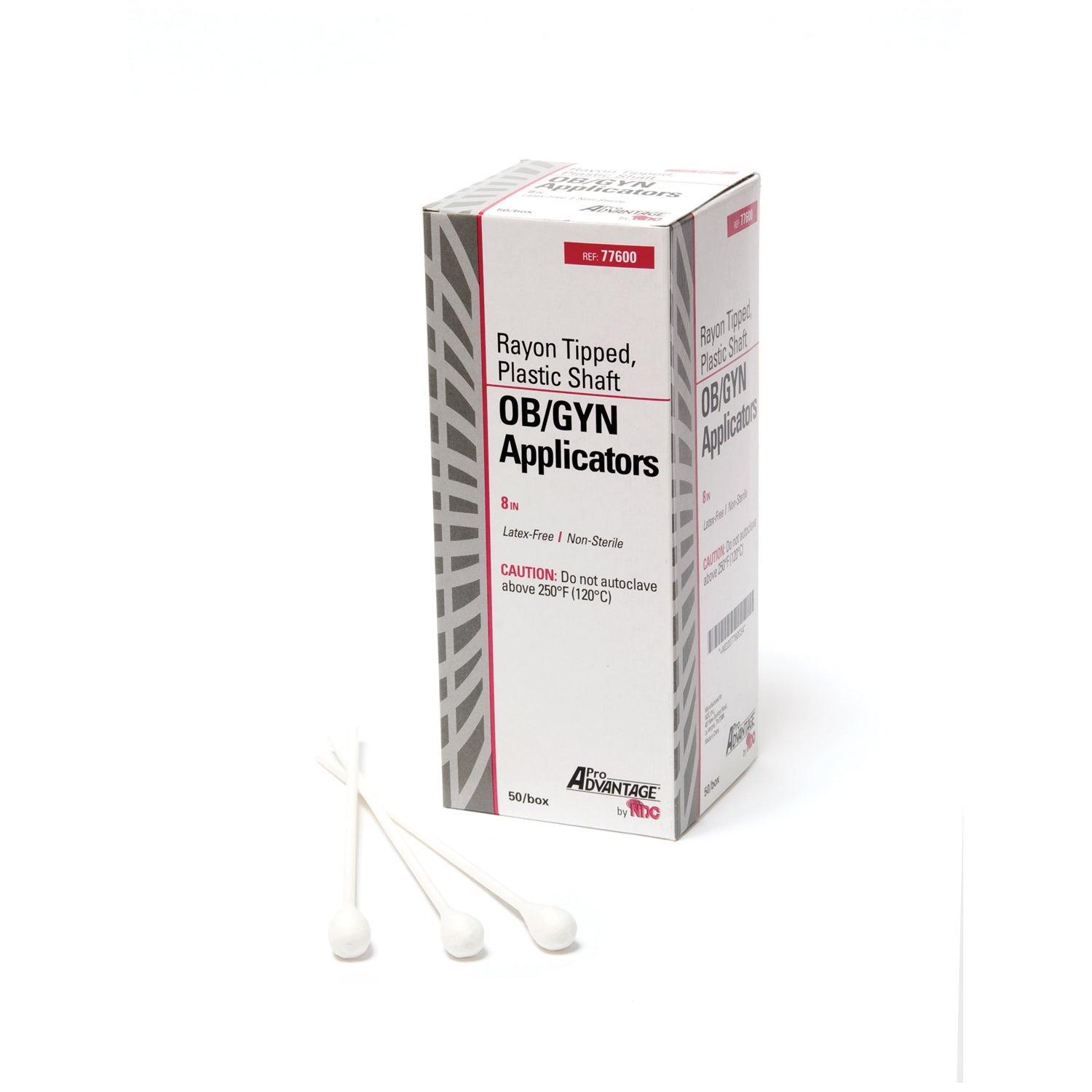 OB/ GYN Applicator, 8", Rayon Tipped, Plastic Shaft, 50/bx, 10 bx/cs (60 cs/plt) (Not Available for sale into Canada)