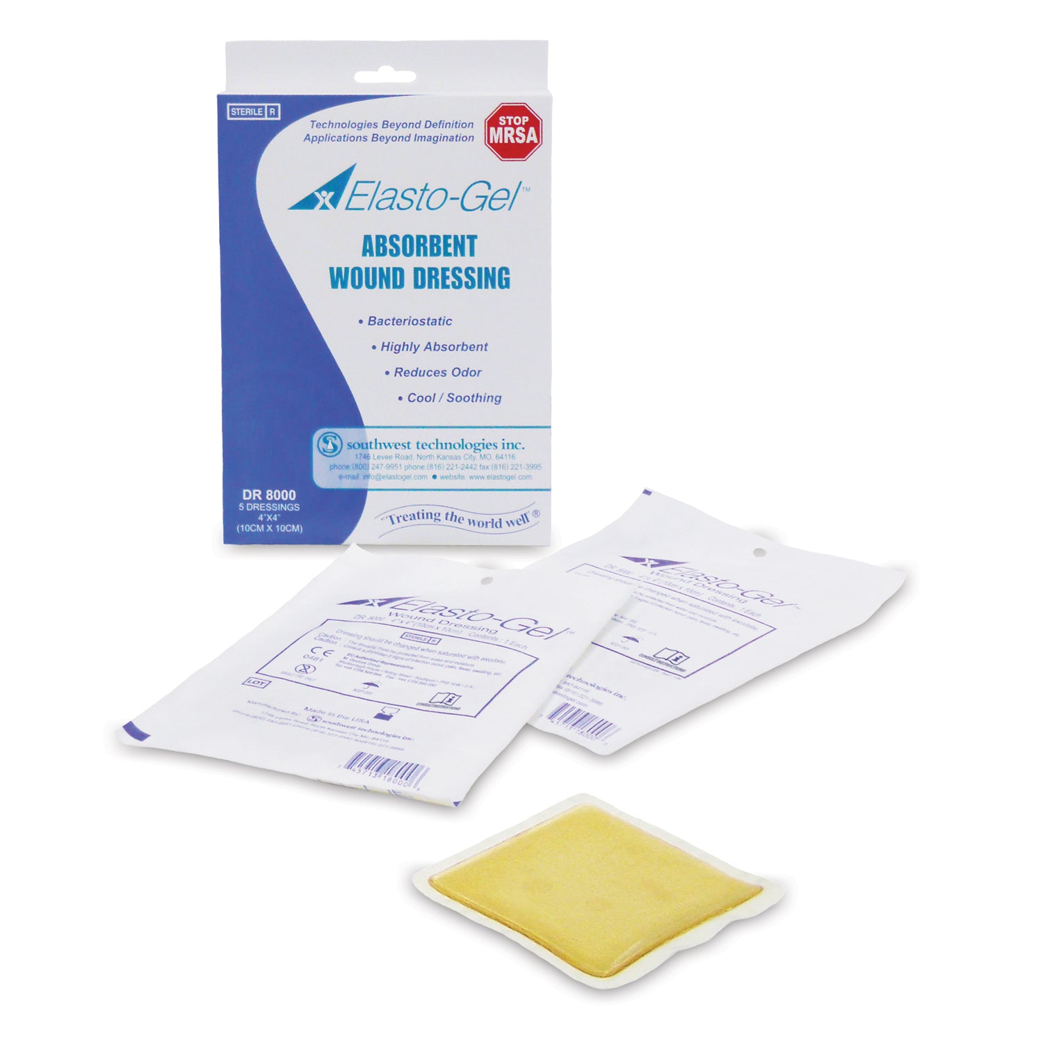 Wound Dressing, 4" x 4", No Tape, 5/bx (US Only)