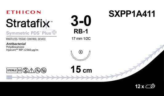 3-0 15CM STRATAFIX Symmetric PDS Plus, RB-1, 12/bx (Continental US Only)