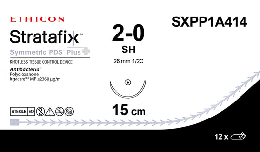 2-0 15CM STRATAFIX Symmetric PDS Plus, SH, 12/bx (Continental US Only)