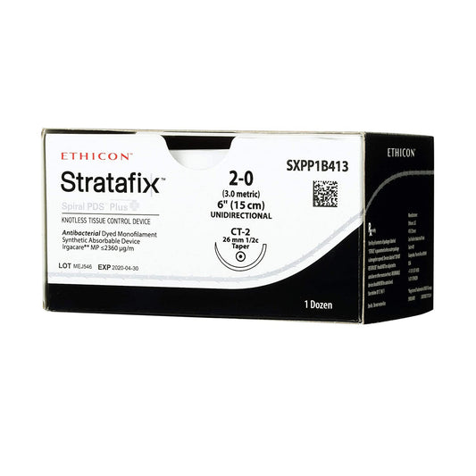 Suture, Spiral, Violet Monofilament, Size 2-0, Needle CT-2, 15 cm, 12/bx (Continental US Only)