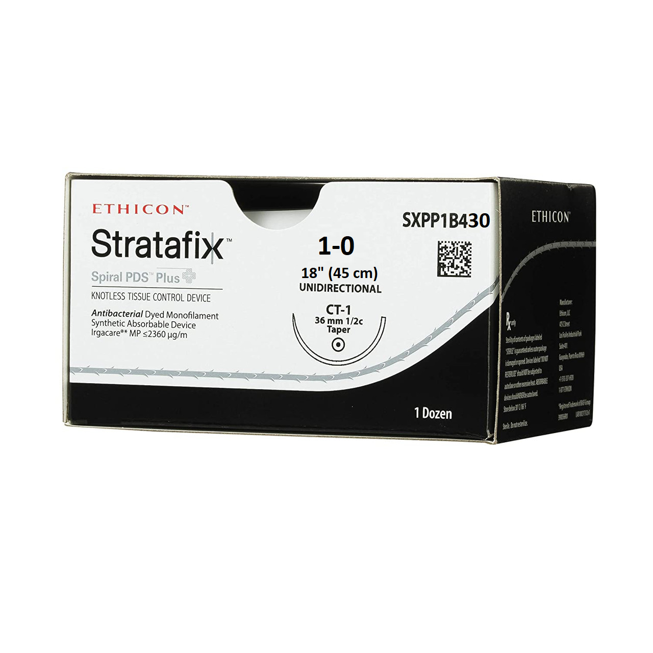1-45cm STRATAFIX Spiral PDS Plus Violet, CT-1, 12/bx (Continental US Only)