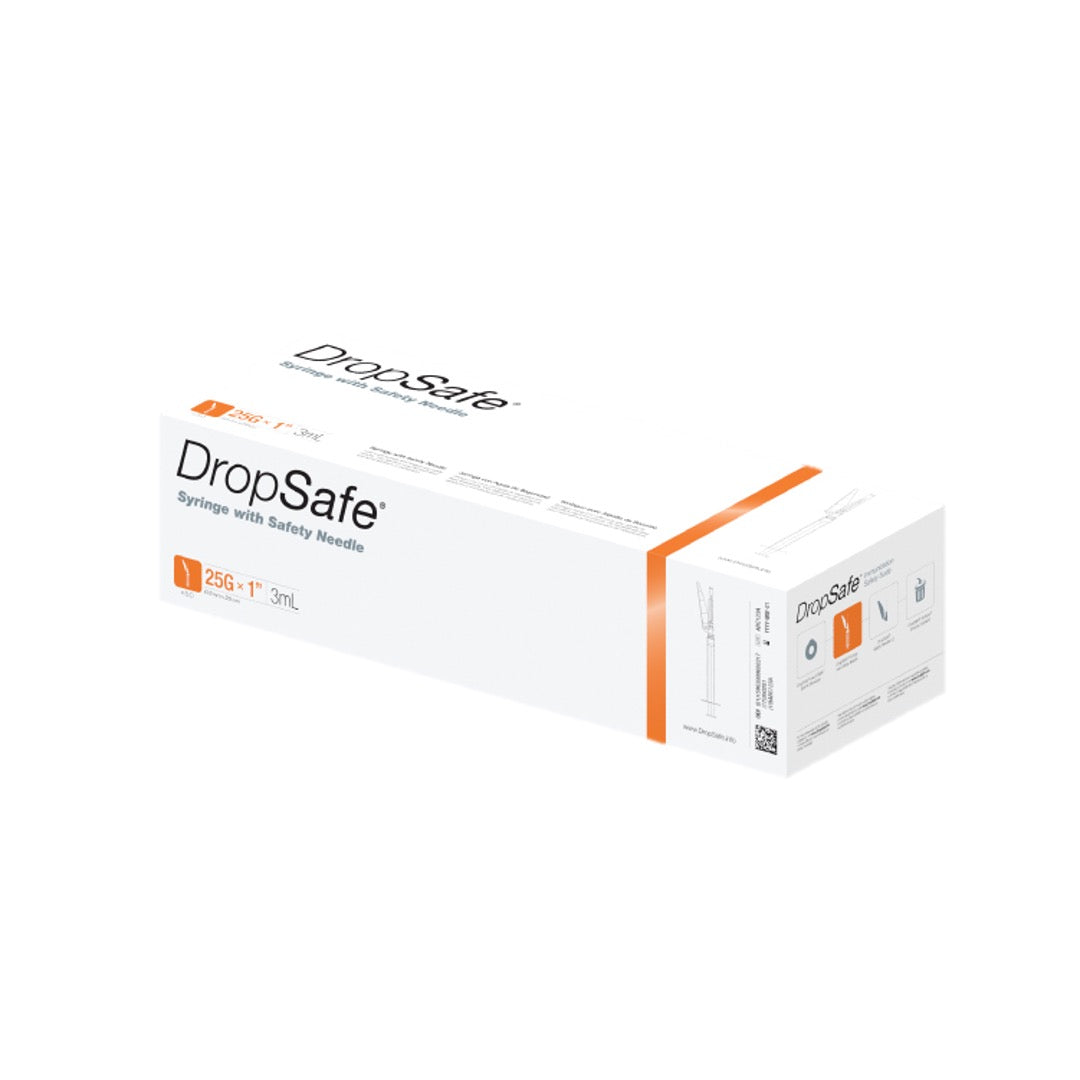 DropSafe Insulin Safety Syringe, 31Gx15/64" (31Gx6mm), 1ml, 100/bx, 8bx/cs