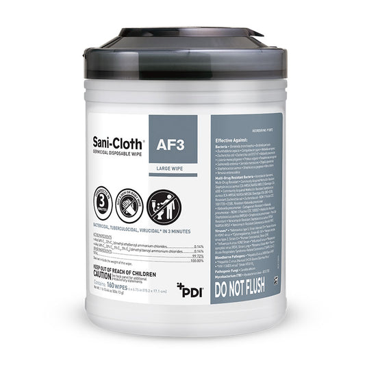 AF3 Germicidal Disposable Wipe, X-Large, 7_" x 15", Alcohol-Free, 75/canister, 6 can/cs (US Only) (Products cannot be sold on Amazon.com or any other 3rd party site)