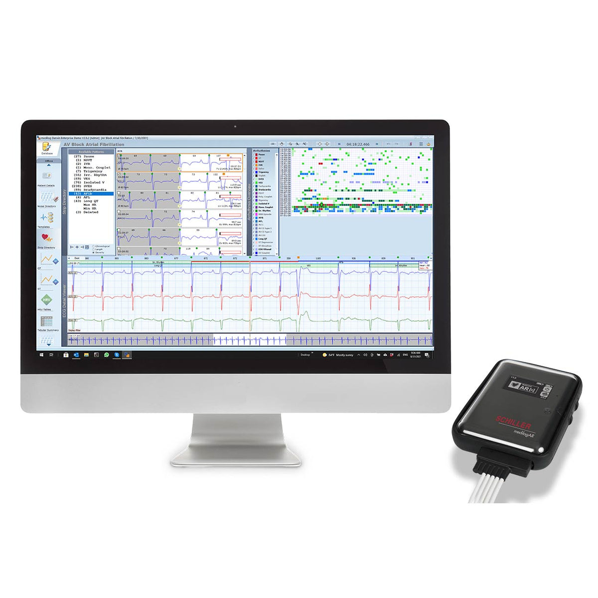 MedilogAR Office 7 Leads, Includes: Protective case withBelt Clip, Micro SD Card, Micro USB Cable, Neckbelt, 7 Leads Patient Cable (DROP SHIP ONLY) ($100 Minimum Order Requirement or customer will be charged $30 min order fee)