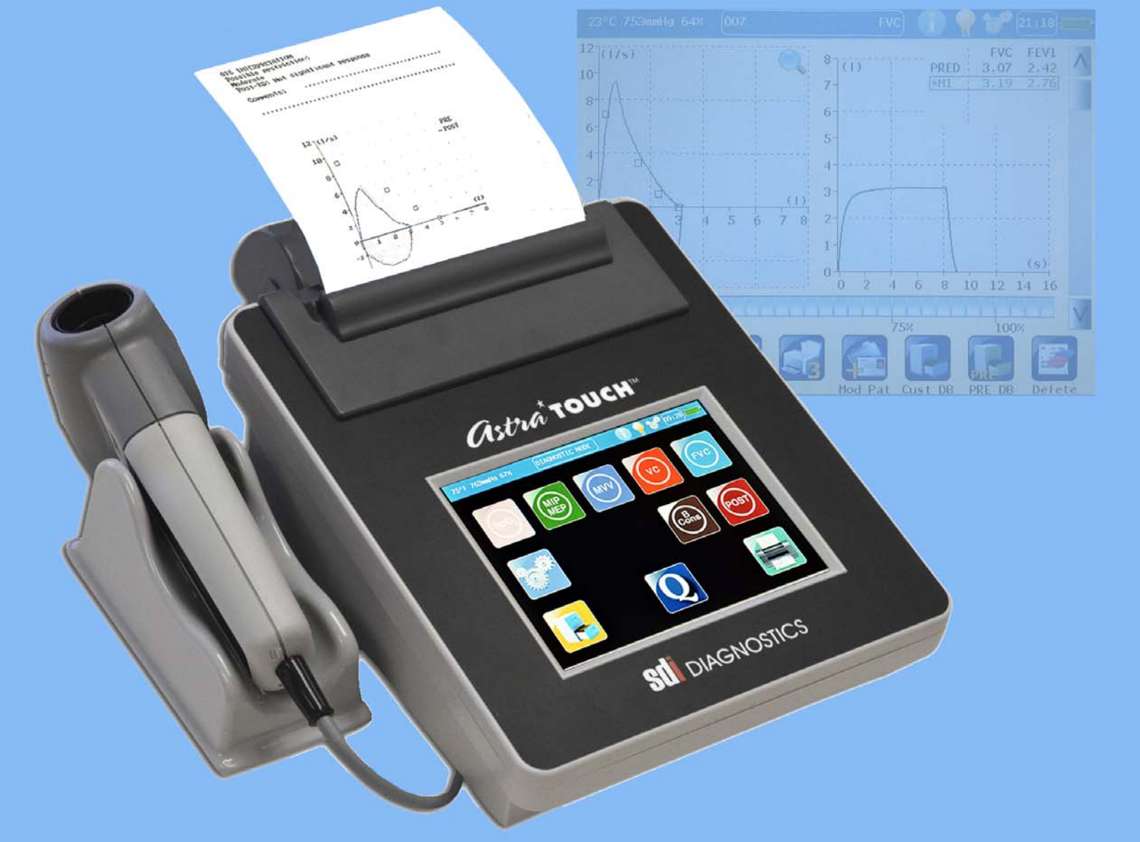 AstraTouch Spirometer Kit, Includes: AstraTouch, Rechargeable Battery