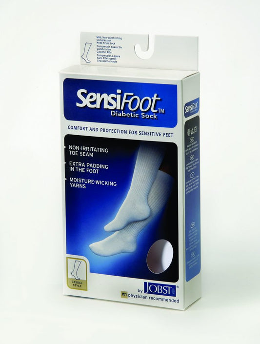 Diabetic Sock, Knee High, Closed Toe, White, X-Small (Continental US Only) (Part Number Change Coming once inventory is depleted by vendor)