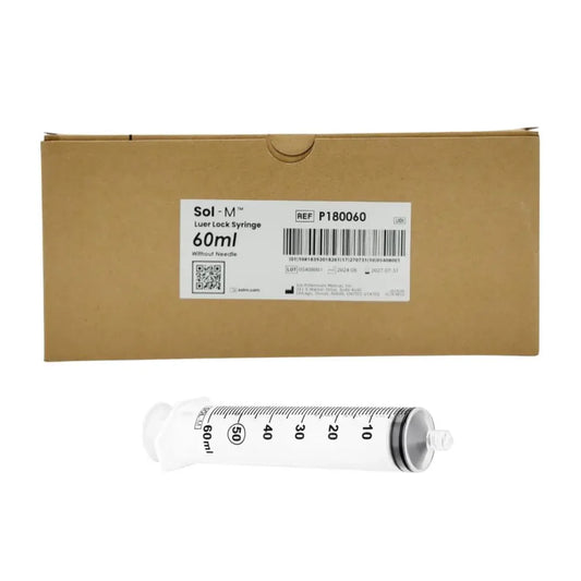 Luer Lock Syringe 60mL Low Dead Space 30/Bx, 8 BX/CA (P180060)