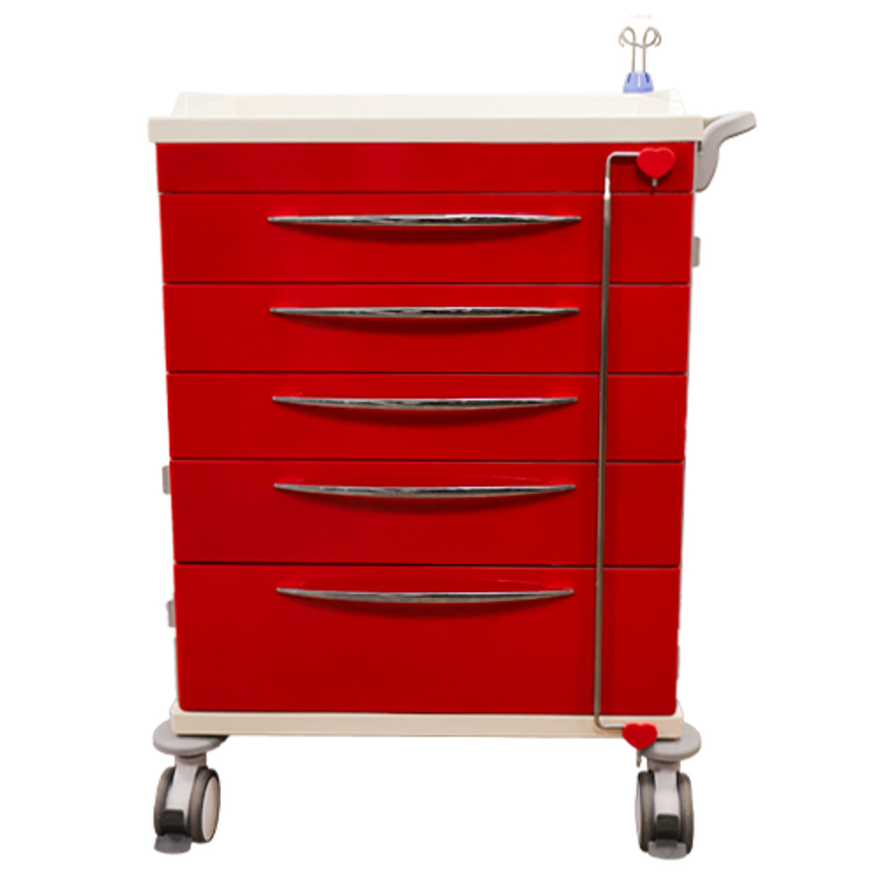 Cart, Pediatric, Axia, AMC90C, 9 Drawer, New, w/IV Pole, O2 Holder, Power Strip, Side Table, Seal Lock, and CPR Board (DROP SHIP ONLY) (Not Available For Sale into Canada)  (Products cannot be sold on Amazon.com or any other 3rd party site)