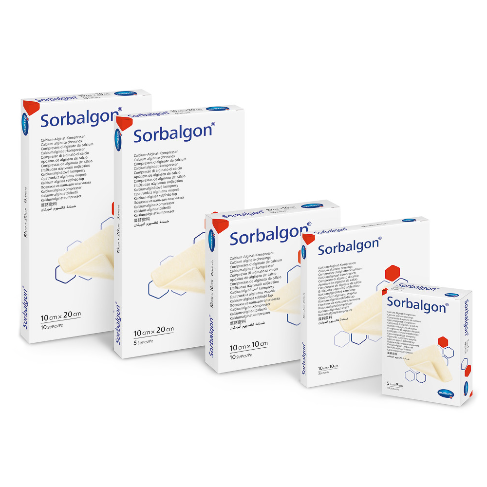 Sorbalgon Calcium Alginate Dressing, 4" x 5", 10/bx