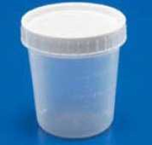 Specimen Container, Peel Pouch, 4 oz, 64mm, White Lid, Sterile, 100/cs (Continental US Only)