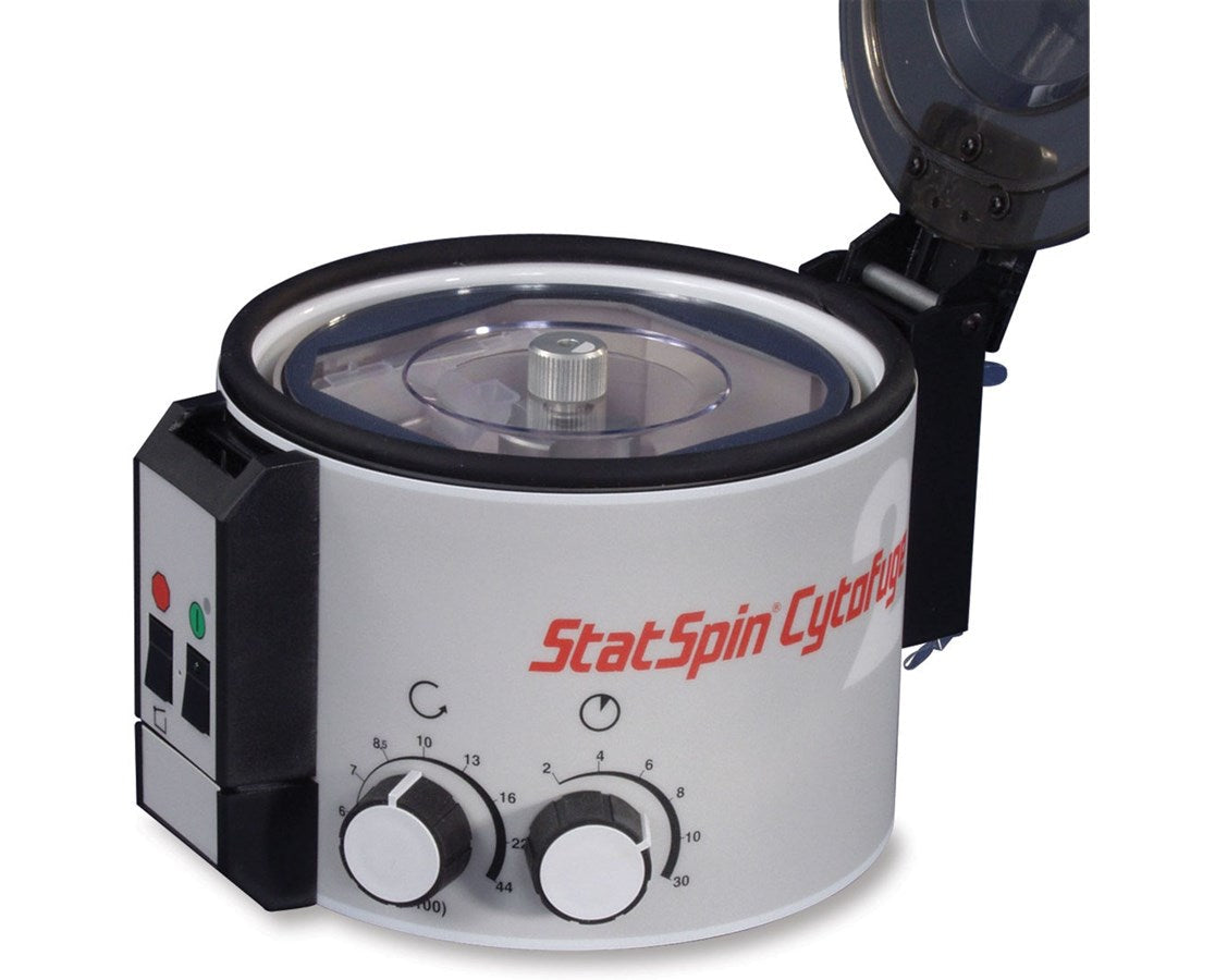 StatSpin CytoFuge 2 Cytocentrifuge, 4-Place Rotor w/ Transparent Lid, Universal Power Supply, Reusable Accessories, Samples of Consumable Products, for 100 - 240V 50/60 Hz