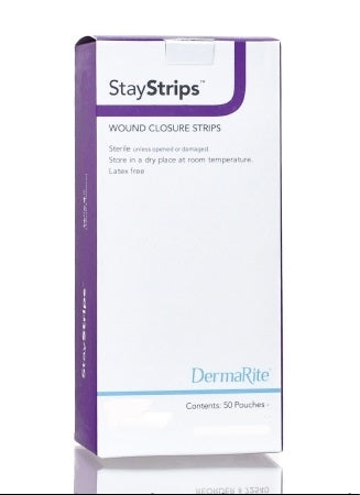 StayStrips Wound Closure Strips, 1/8" x 3", 5/pouch, 50 pouches/bx