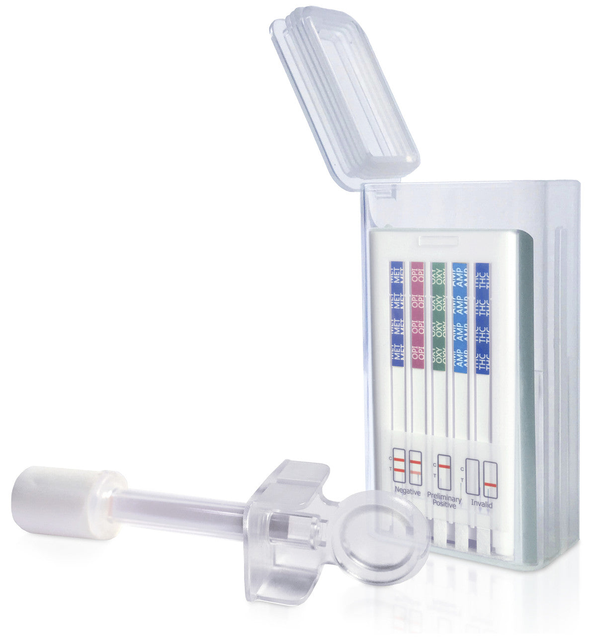 Oral Fluid Drug Test, 9 Panel, AMP50, BAR20, COC20, MDMA50, MET50, MTD30, OPI40, OXY20, PCP10, 25/bx (Intended for Employment and Insurance Testing ONLY - NOT FOR CLINICAL USE) (US Only) (Part Number Change Coming Soon - Inventory Limited when Available)