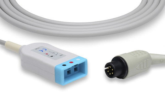 ECG Trunk Cable, 3 Lead, Philips Compatible w/ OEM: 453561432691 (10ft), 453561227251, CB-81320R, CB-81320R-S, CB-81355, AA2320, 590405, 590415, 590406, KCC009 (10ft), KCC003 (This option has resistors), and 43320  (DROP SHIP ONLY) (Freight Terms are Prepaid & Added to Invoice - Contact Vendor for Specifics)