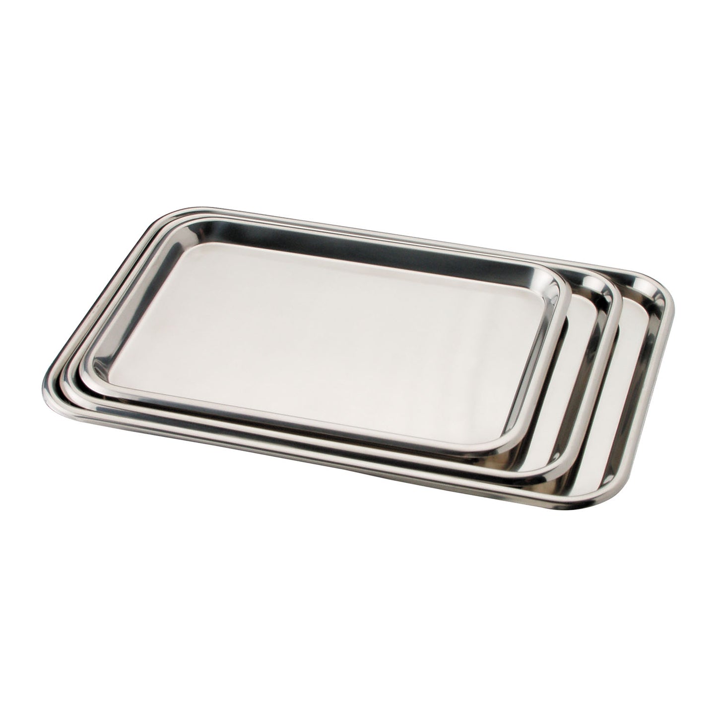 Flat Instrument Tray, 15 1/8" x 10_" x 5/8", Stainless Steel