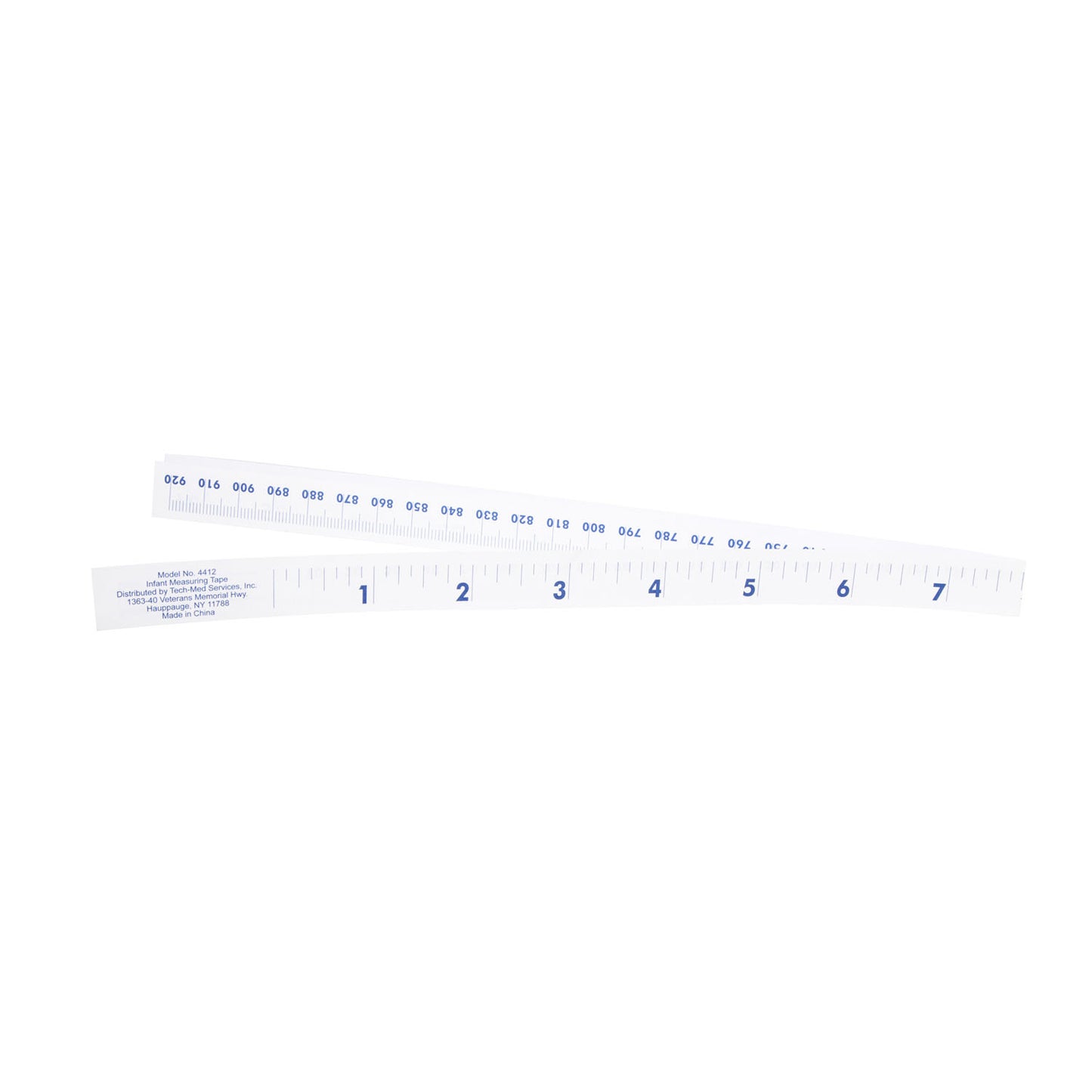 Paper Tape Measure, 36", Heavyweight Disposable, Blue Markings, 1000/bx 