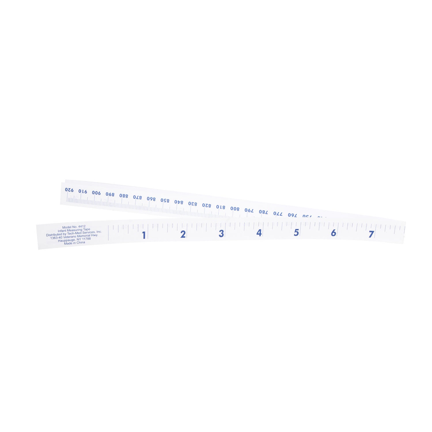 Paper Tape Measure, 36", Heavyweight Disposable, Blue Markings, 1000/bx 