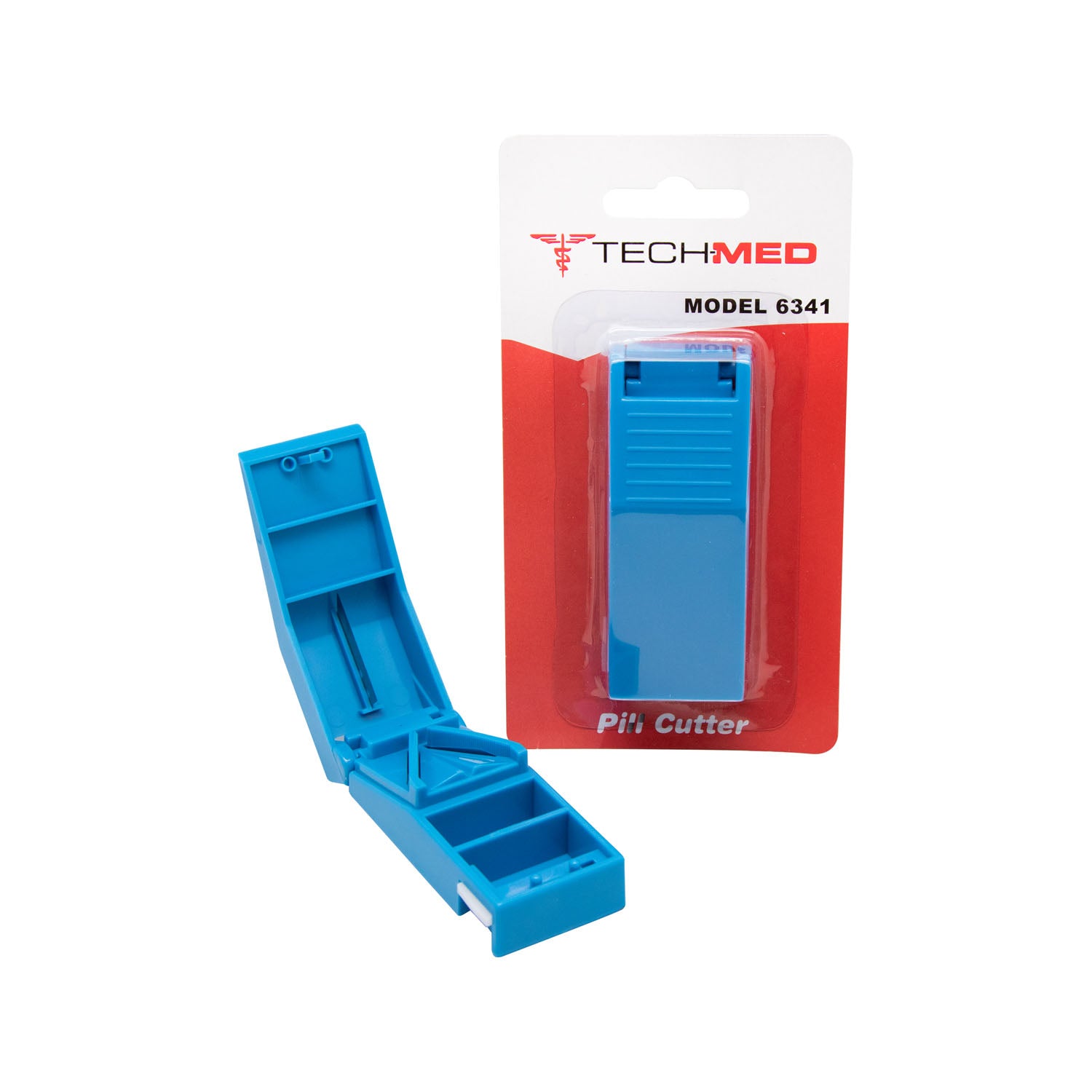 Pill Cutter, Blue, Stainless Steel Blade 
