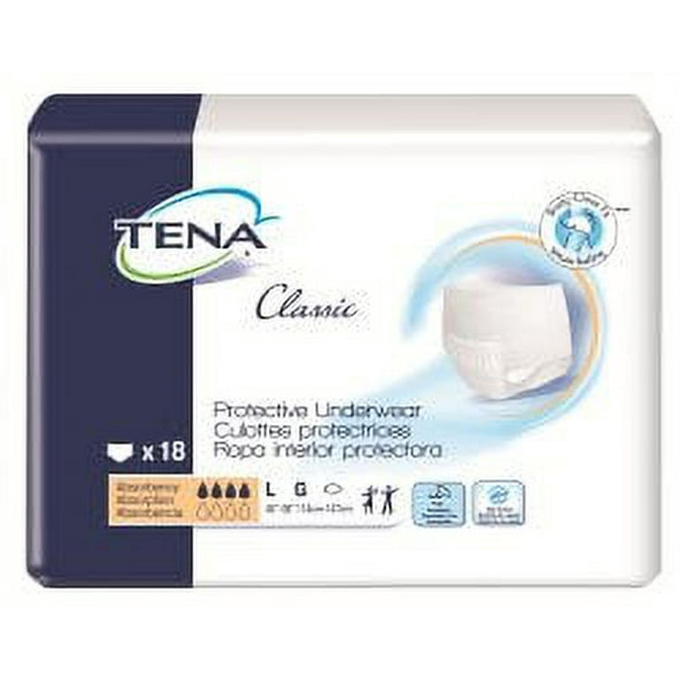 Protective Underwear, Unisex, Large, 45" - 58" Hip Size, White, 18/pk, 4 pk/cs (Continental US Only)