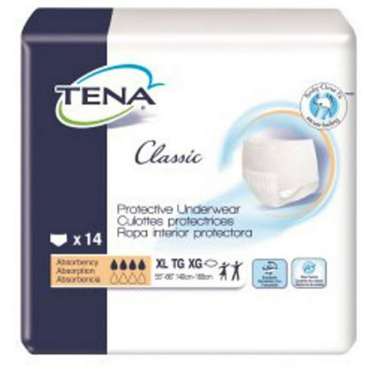 Protective Underwear, Unisex, X-Large, 55" - 66" Hip Size, White, 14/pk, 4 pk/cs (Continental US Only)